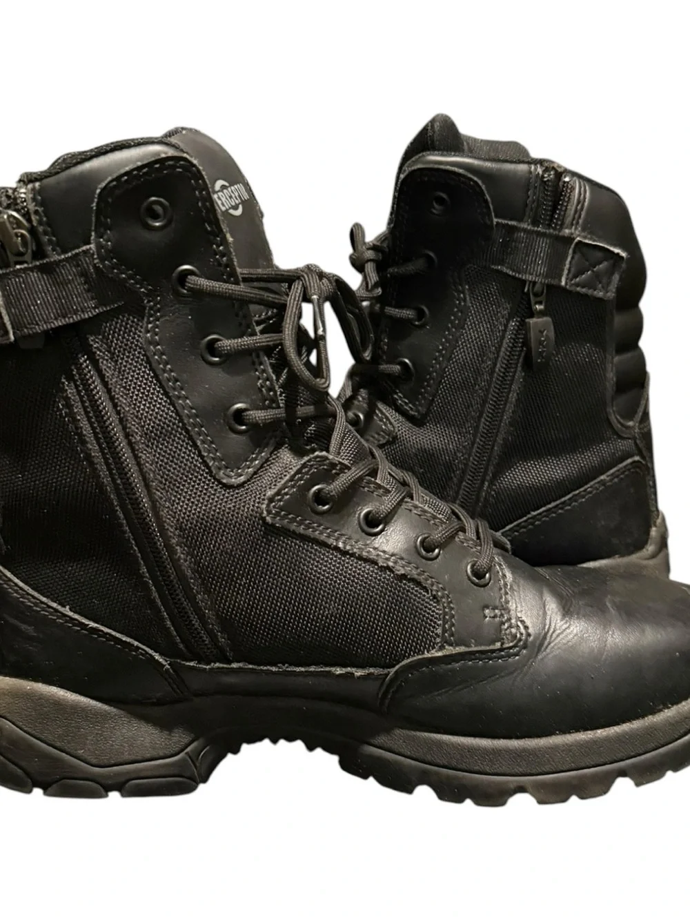 Interceptor Men’s MNIN48DP001 Black Leather Mid Lace Up Size 9 Combat Boots